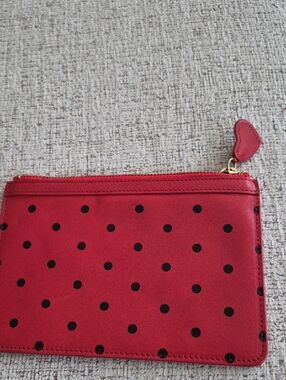 J Crew Polka Dot Leather Pouch Bag